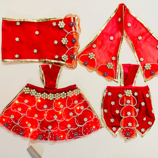 LED Light Radha Krishna Heart Petal Dress