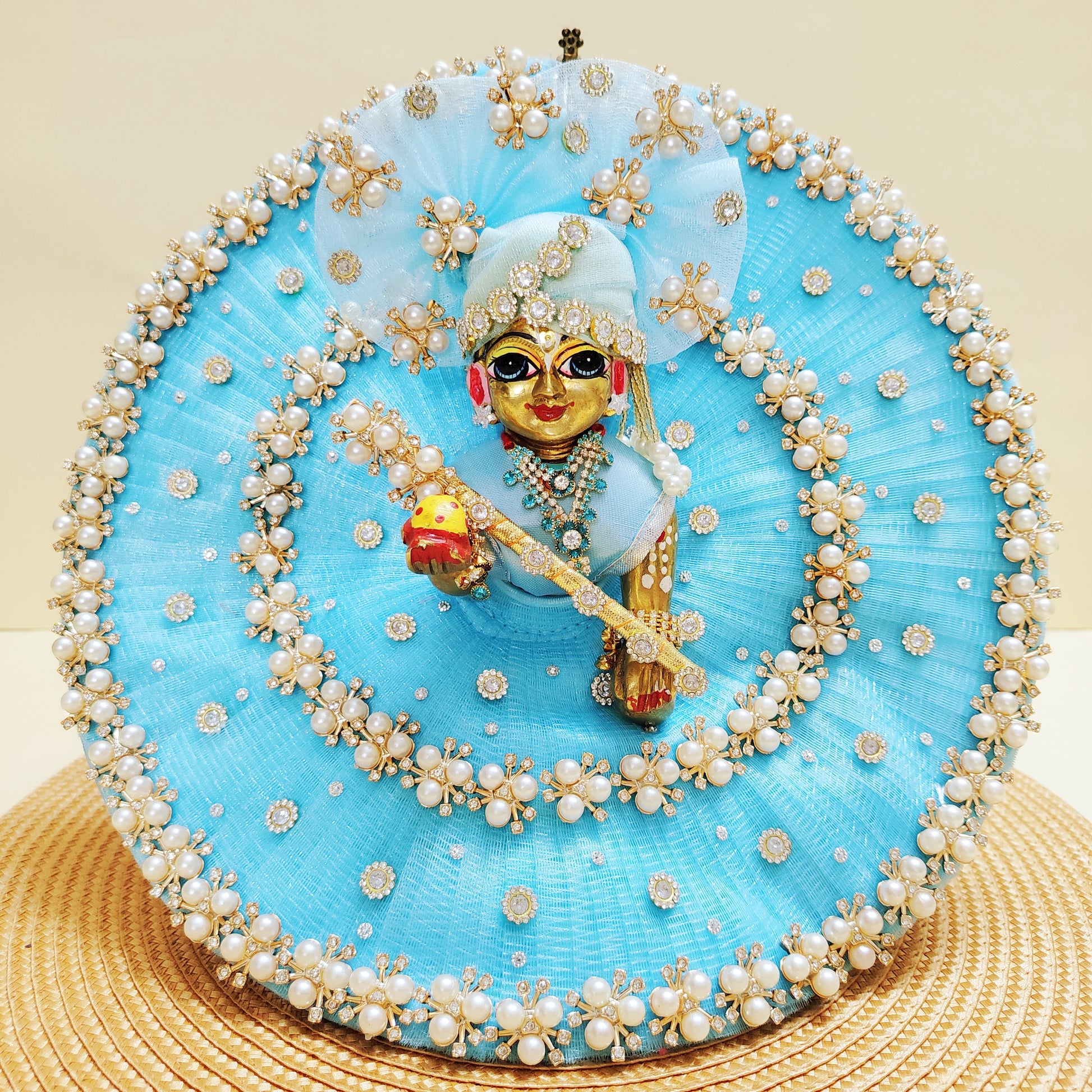 Royal stone work dress for Thakur Ji home mandir
