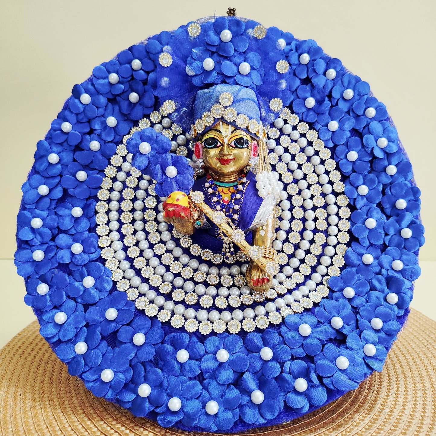 Ladoo Gopal Flower Dress with Mukut, Bansuri and a Surprise Gift