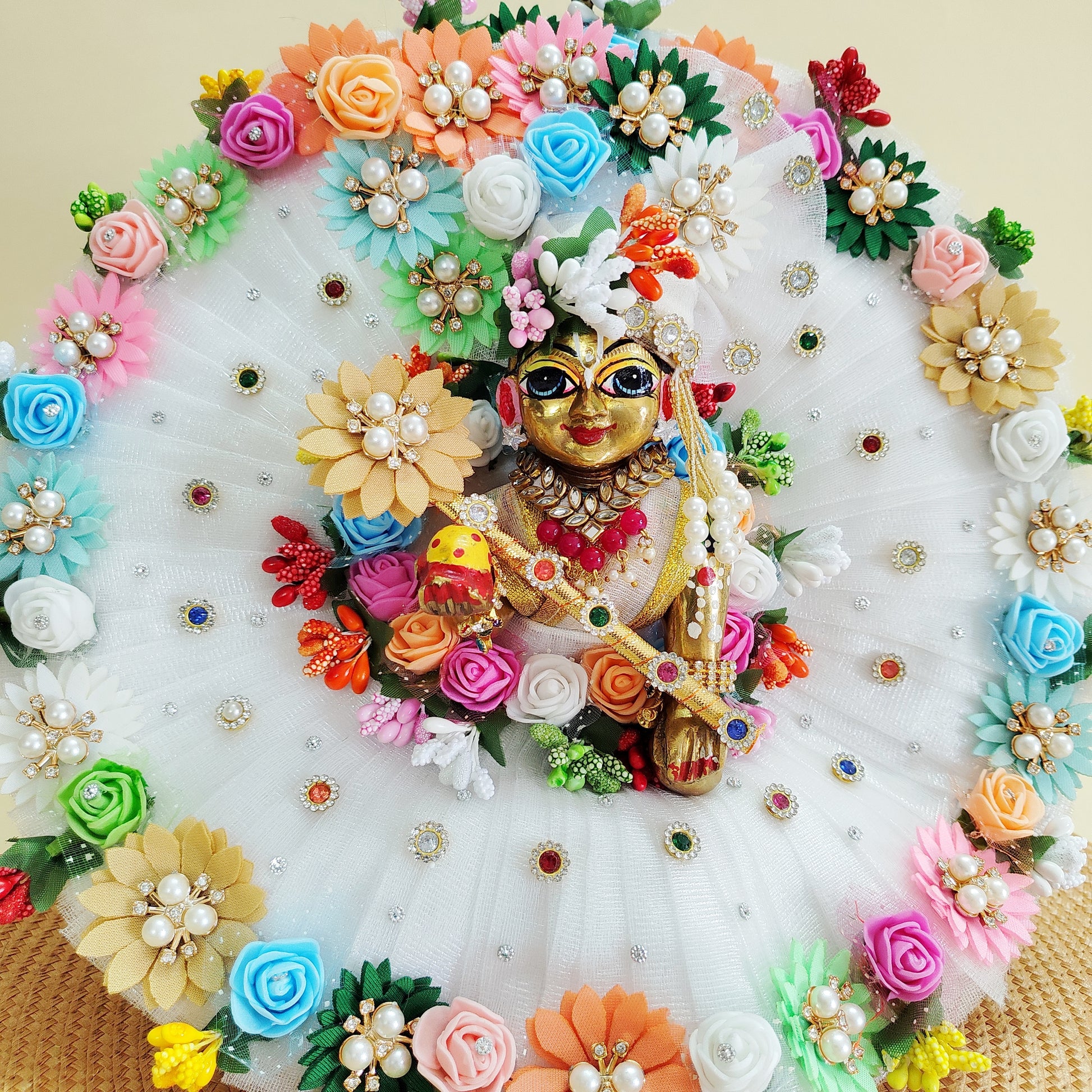 Laddu Gopal Pollen Flower Dress