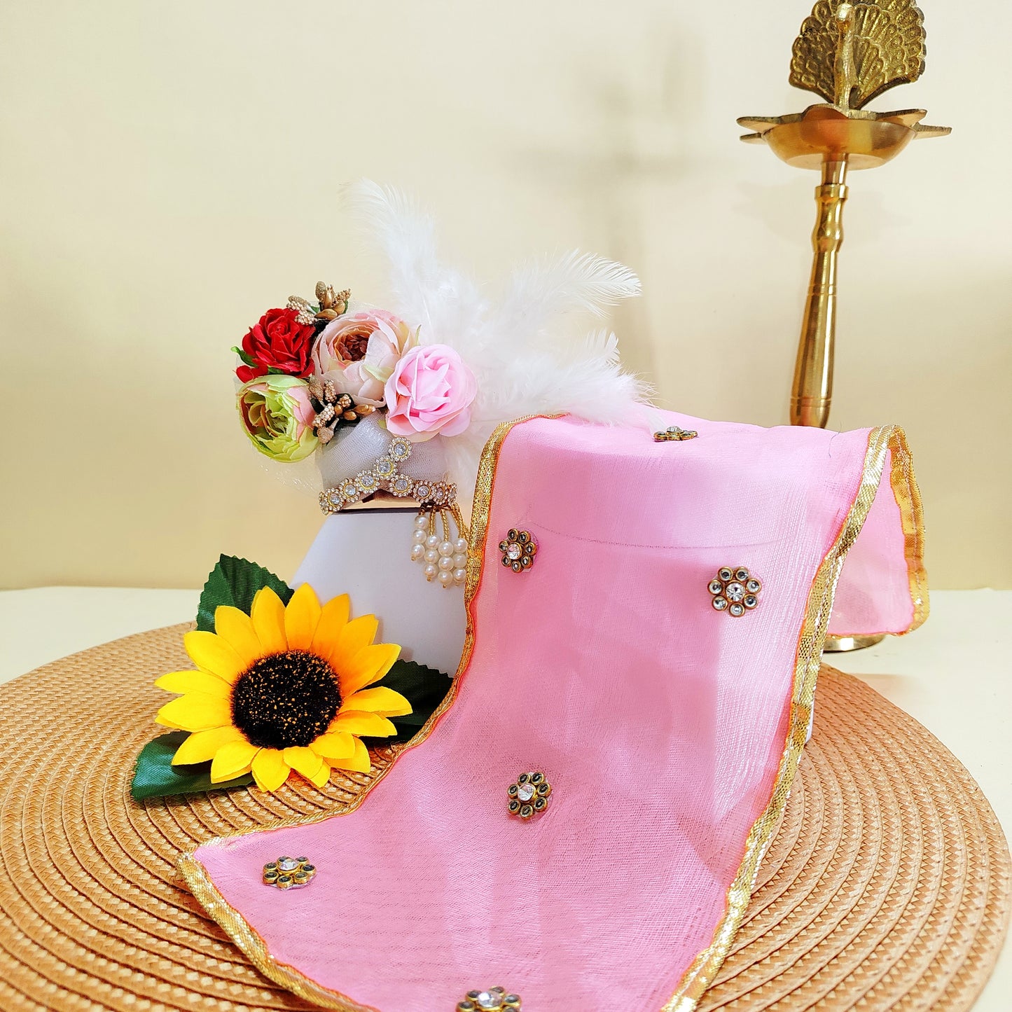  Laddu Gopal Summer Dress with Pagdi 