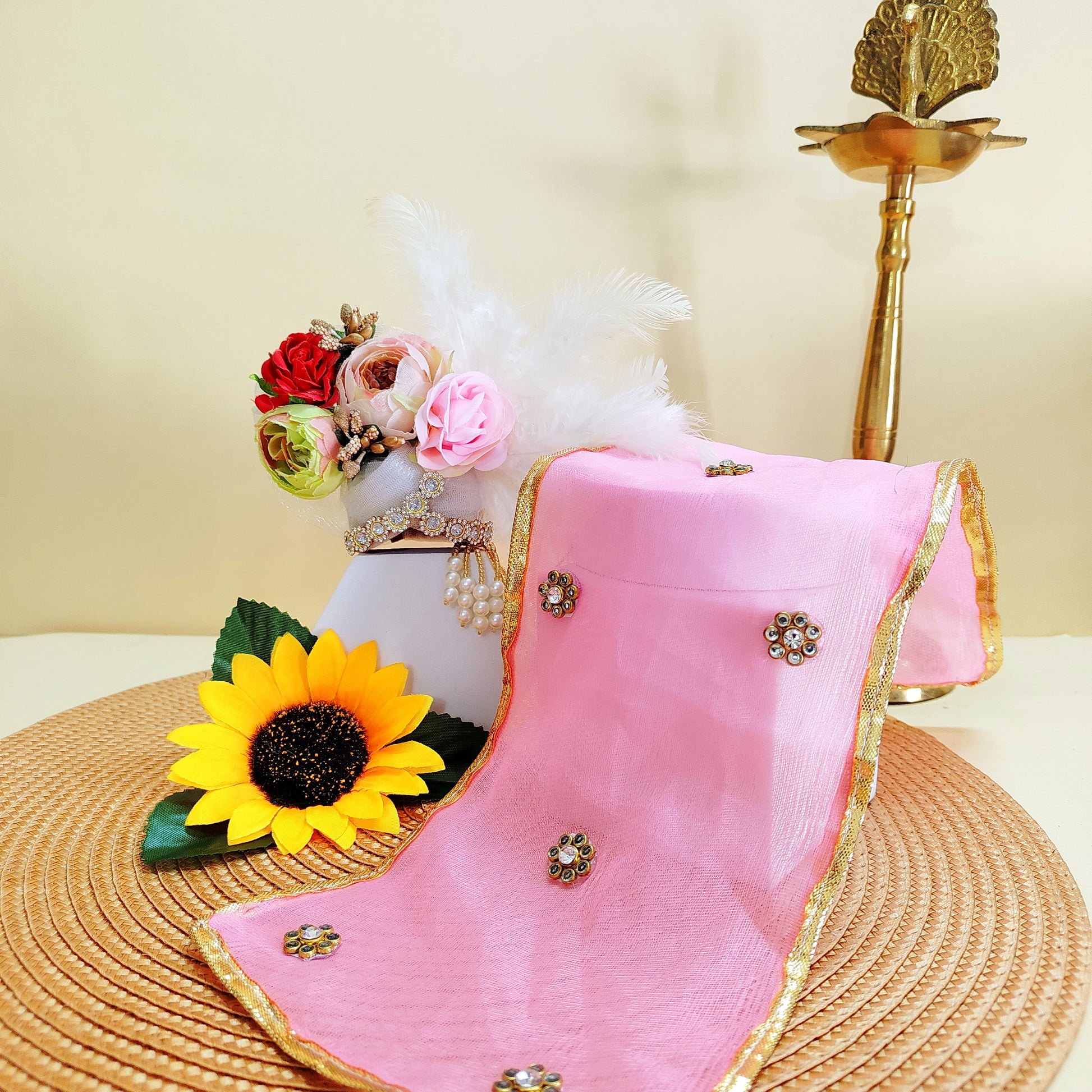  Laddu Gopal Summer Dress with Pagdi 