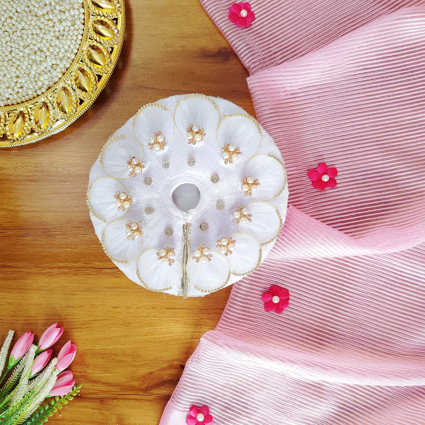 Designer white summer dress for Bal Gopal online
