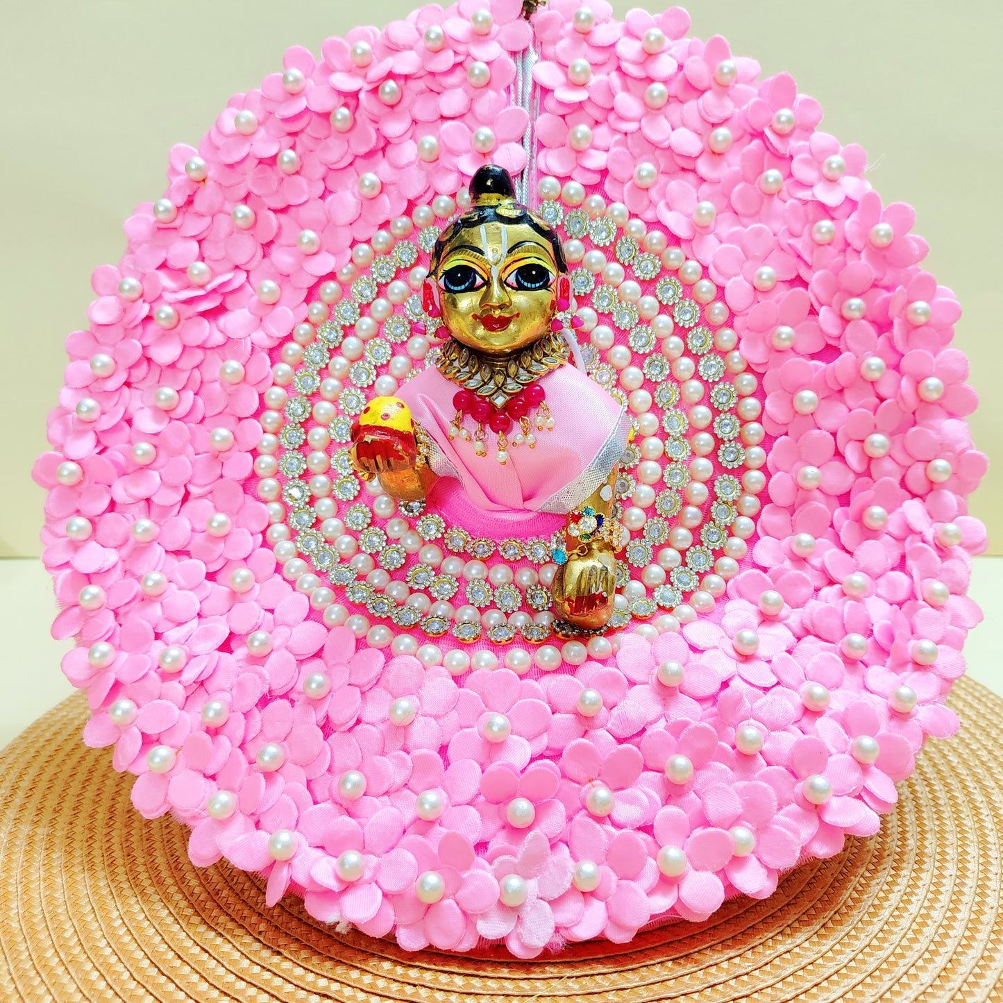 Ladoo Gopal Flower Dress with Mukut, Bansuri and a Surprise Gift