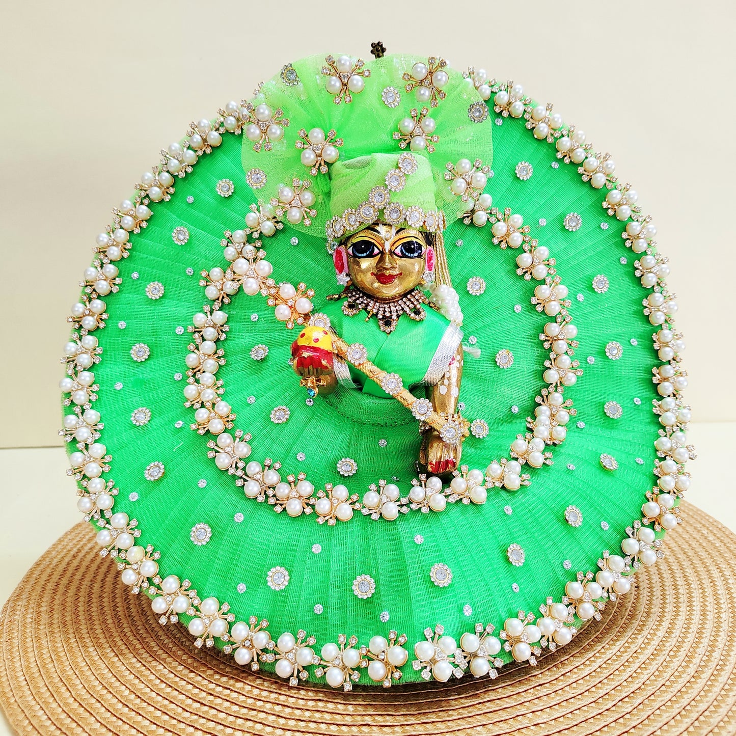 Premium pearl and stone dress for Bal Gopal