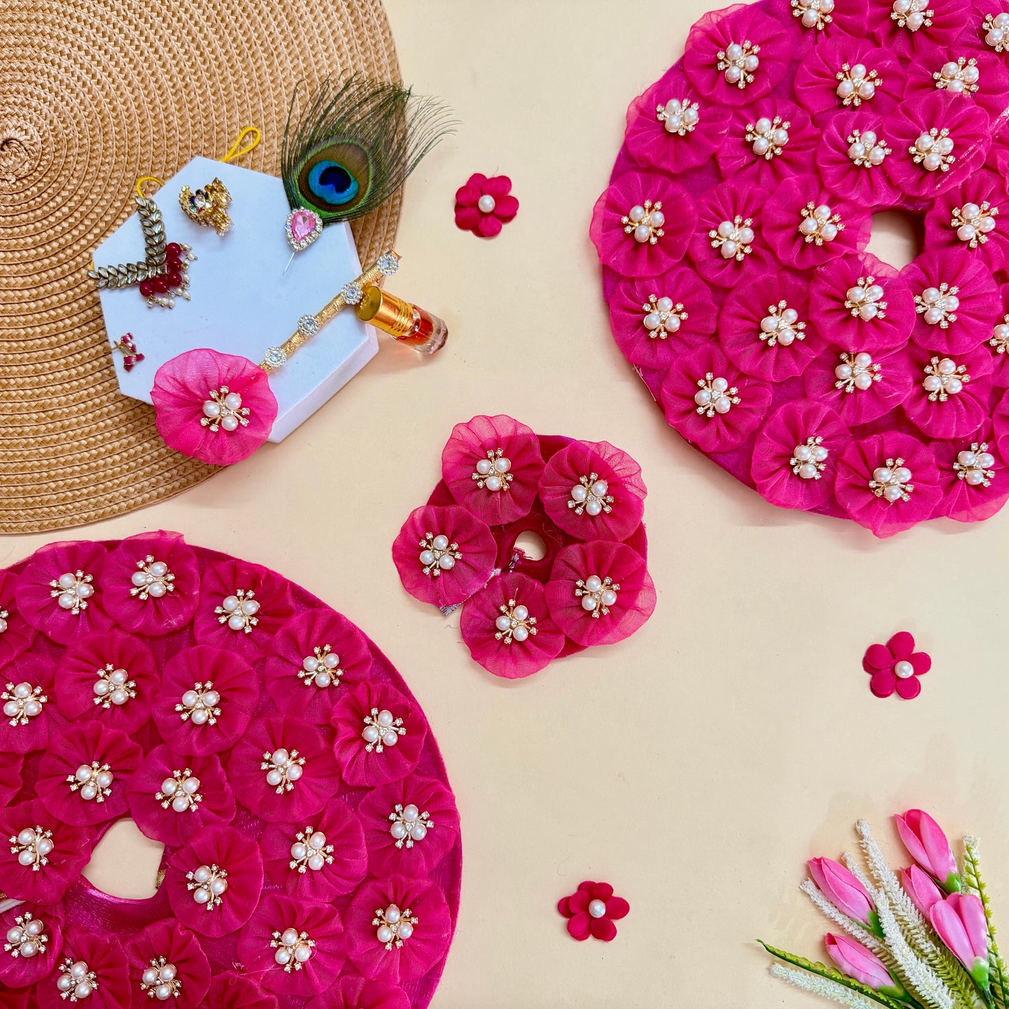 Ladoo Gopal Flower Dress with Mukut, Bansuri and a Surprise Gift