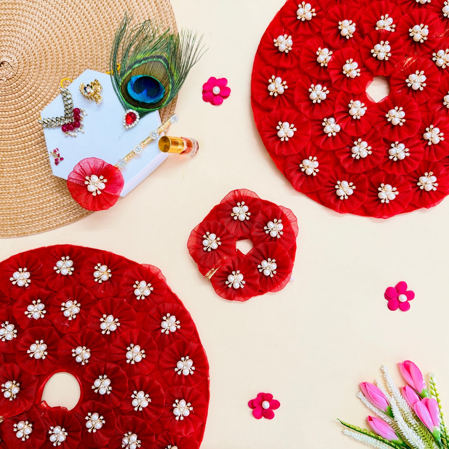 Kanha ji Flower Dress with Mukut, Bansuri and a Surprise Gift