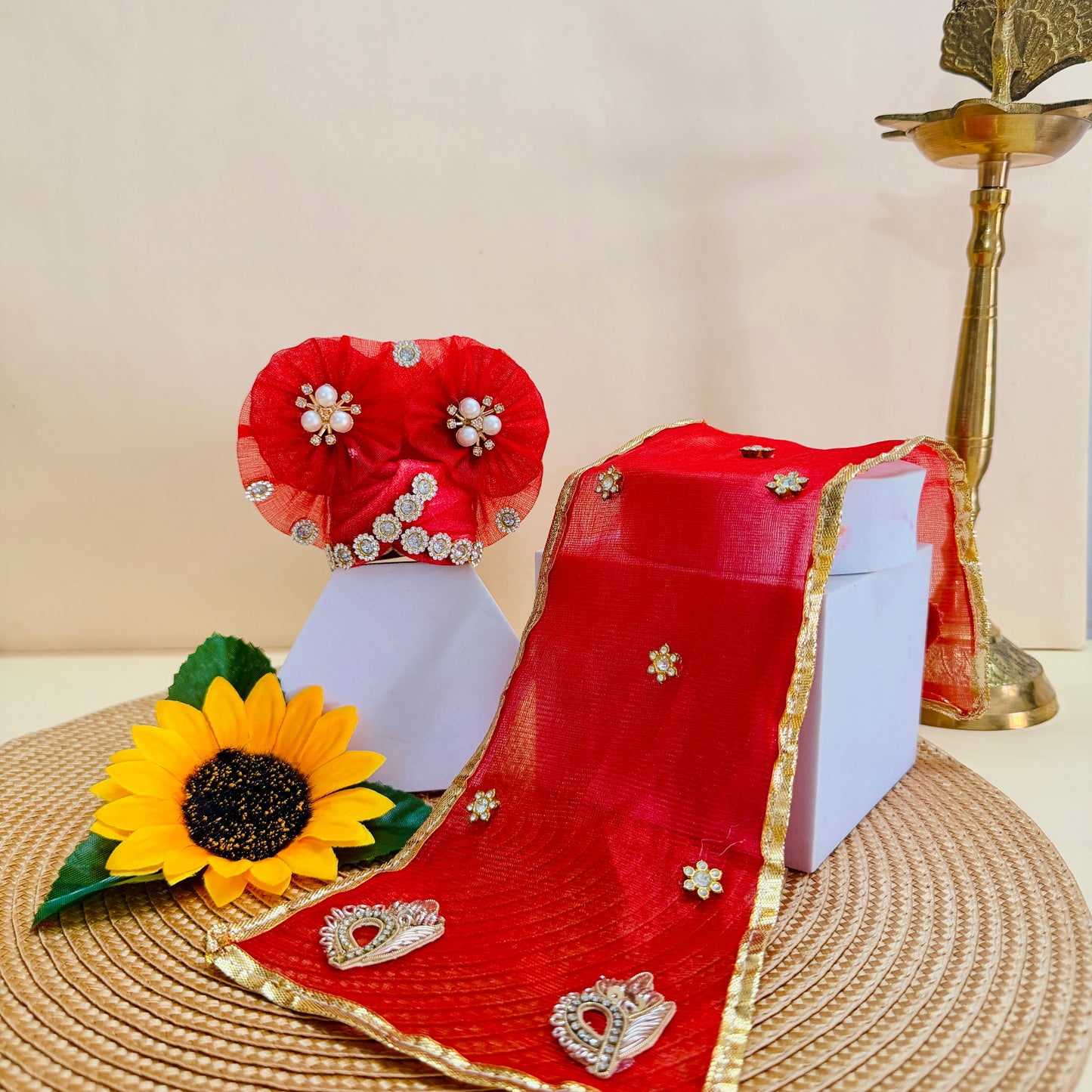 Kanha ji Flower Dress with Mukut, Bansuri and a Surprise Gift
