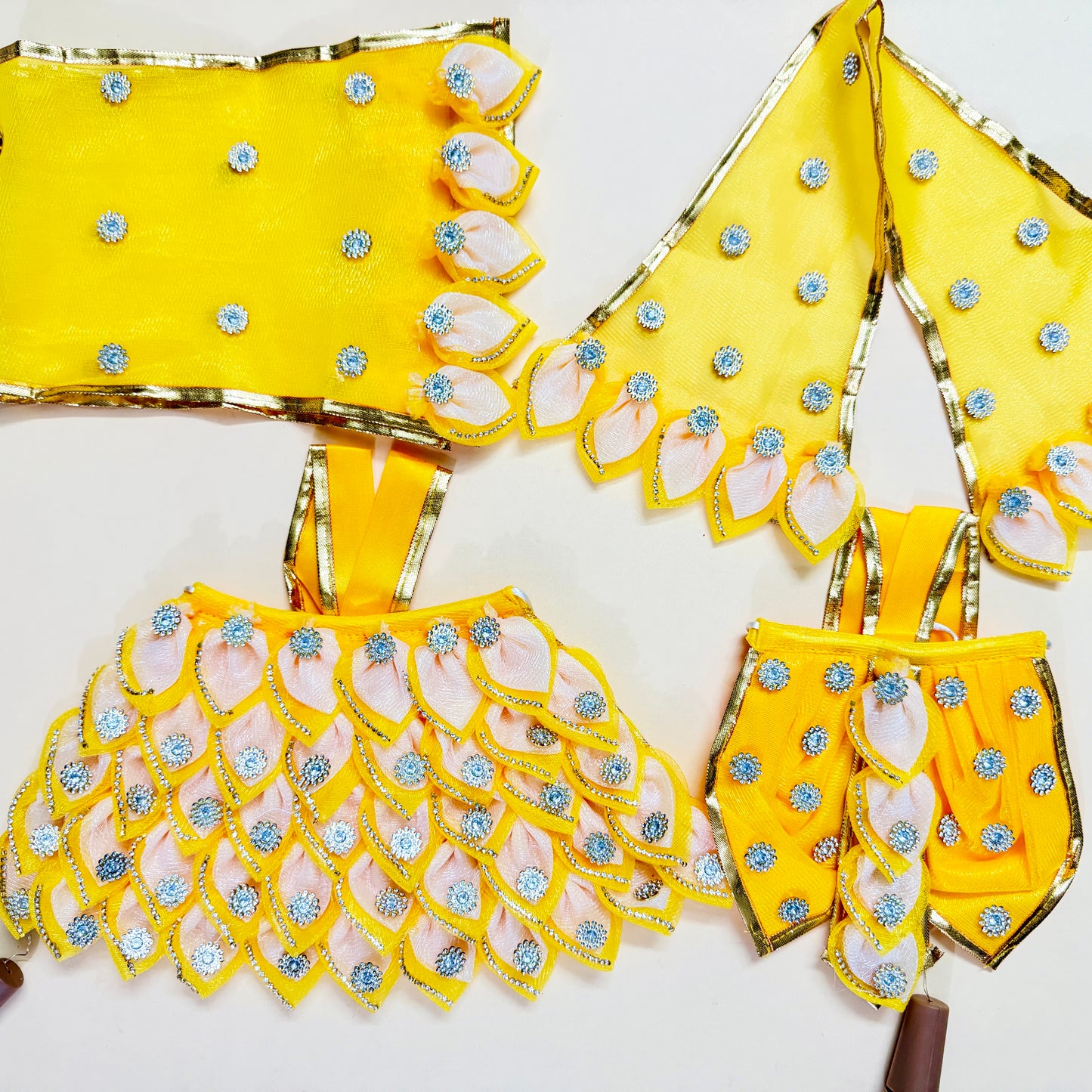 Two-in-one LED Light Radha Rani Lehenga & Krishna Dhoti Dress Set