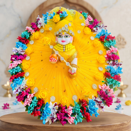 Kanhaji Pollen Flower Dress with Mukut, Bansuri and a Surprise Gift