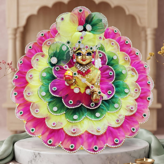 Bal Gopal Multi Color Petals Dress with Pagdi, Bansuri and a Surprise Gift