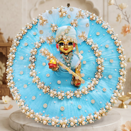 Ladoo Gopal ji Pearl Dress with Pagdi, Bansuri and a Surprise Gift