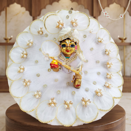 Thakur ji Petal & Pearl Poshak with Pagdi, Bansuri and a Surprise Gift