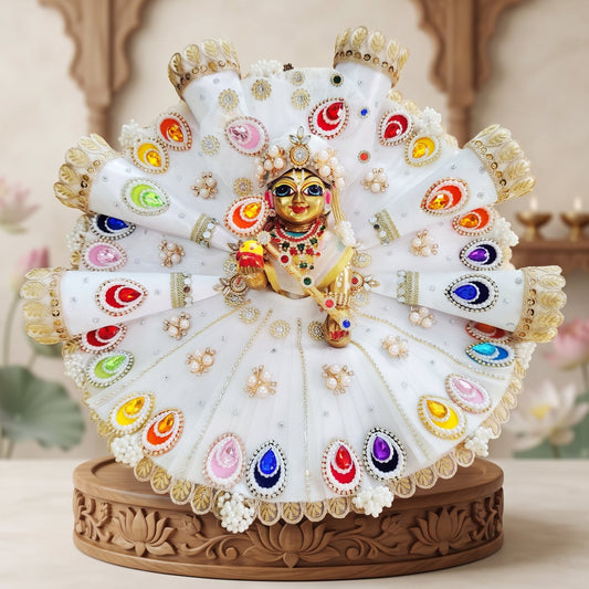 Kanha ji 3D Cone Dress with Mukut, Bansuri and a Surprise Gift