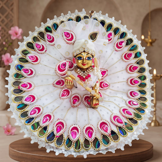 Zardosi Mor Pankh Laddu Gopal Dress with Pagdi, Bansuri and a Surprise Gift