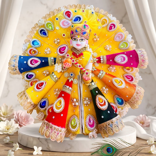 Thakur ji 3D Cone Dress with Mukut, Bansuri and a Surprise Gift