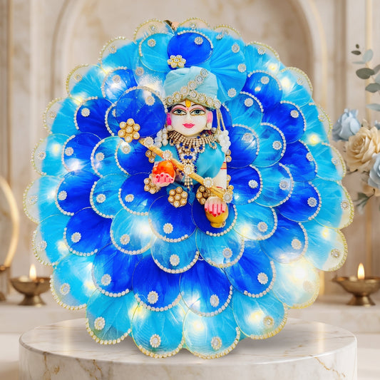 Two-in-One LED Light Laddu Gopal Dress with Mukut, Bansuri & Surprise Gift