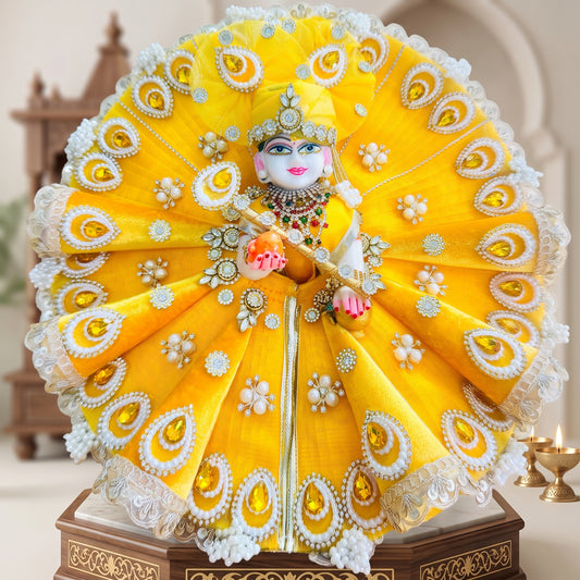 Laddu Gopal Cone Dress with Mukut & Surprise Gift
