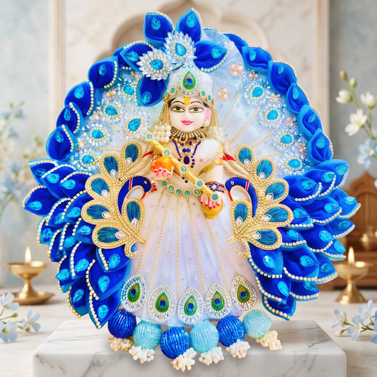 Royal Laddu Gopal Peacock Heavy Dress with Mukut & Surprise Gift