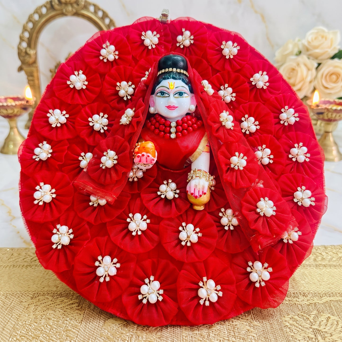Radha Rani Flower Dress with Dupatta, Bansuri and a Surprise Gift