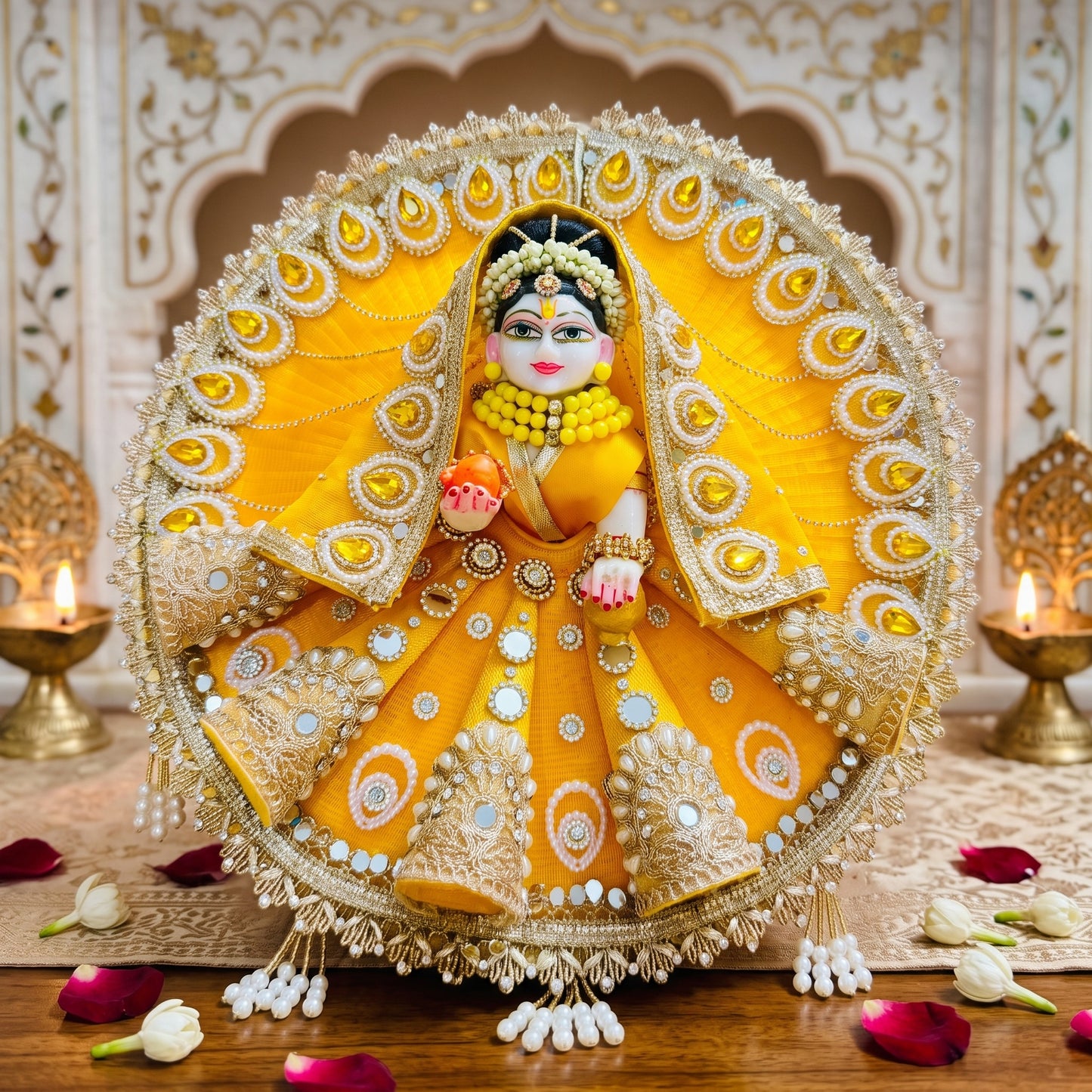 Royal Purple Shree ji Cone Dress with Chunri, Bansuri & Surprise Gift