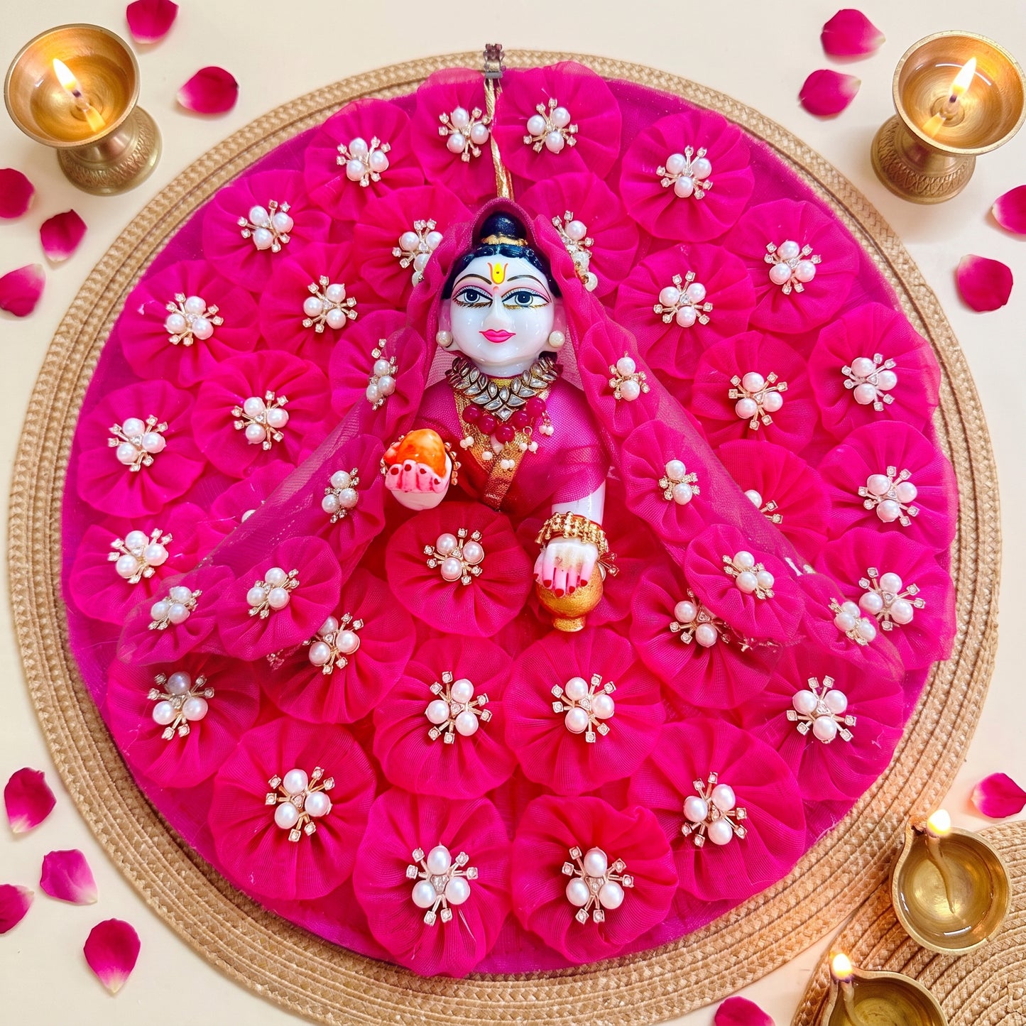 Radha Rani Flower Dress with Dupatta, Bansuri and a Surprise Gift