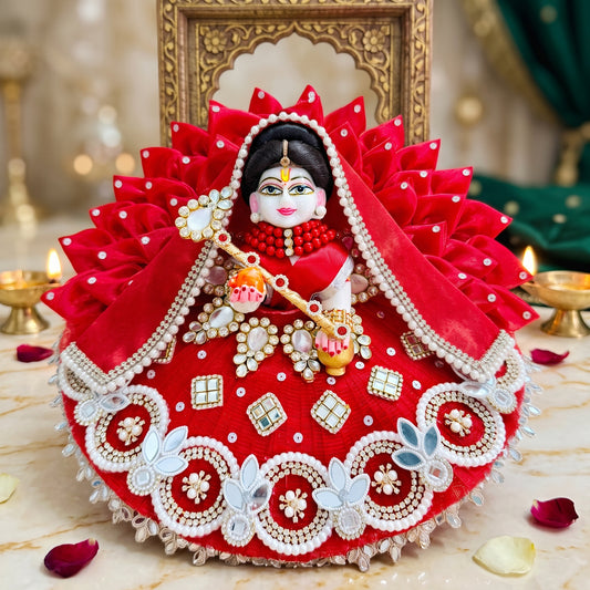 Two in One Ring Radha Rani Dress with Dupatta, Bansuri & Surprise Gift