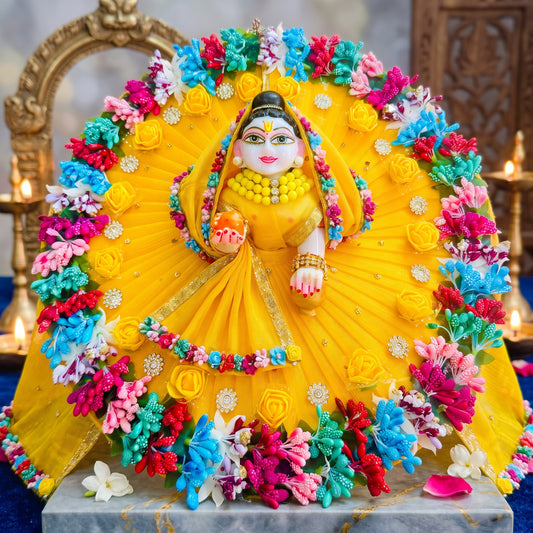 Shree ji Pollen Flower Dress with Dupatta, Bansuri and a Surprise Gift