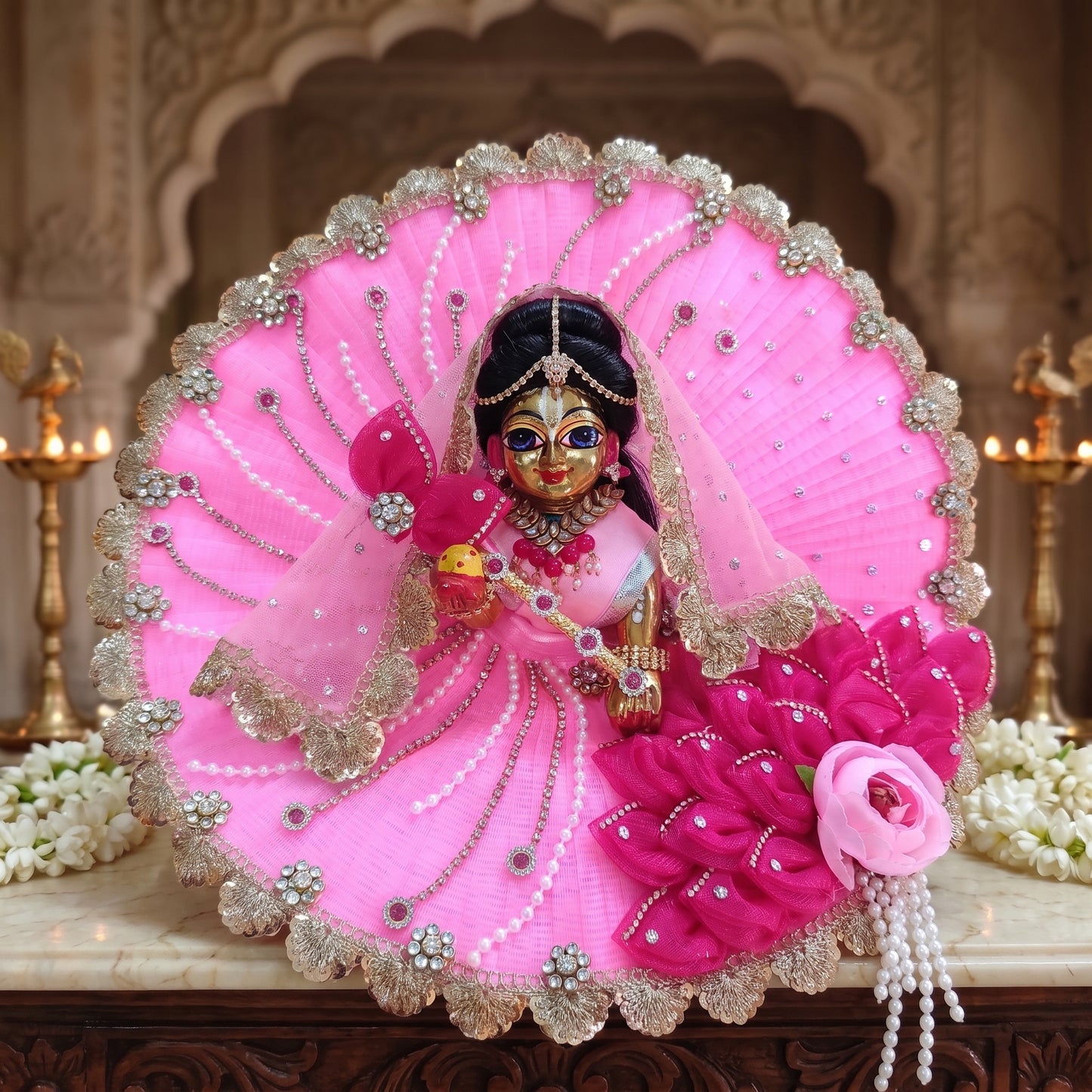 Radha Rani Lehenga with Dupatta, Bansuri and a Surprise Gift