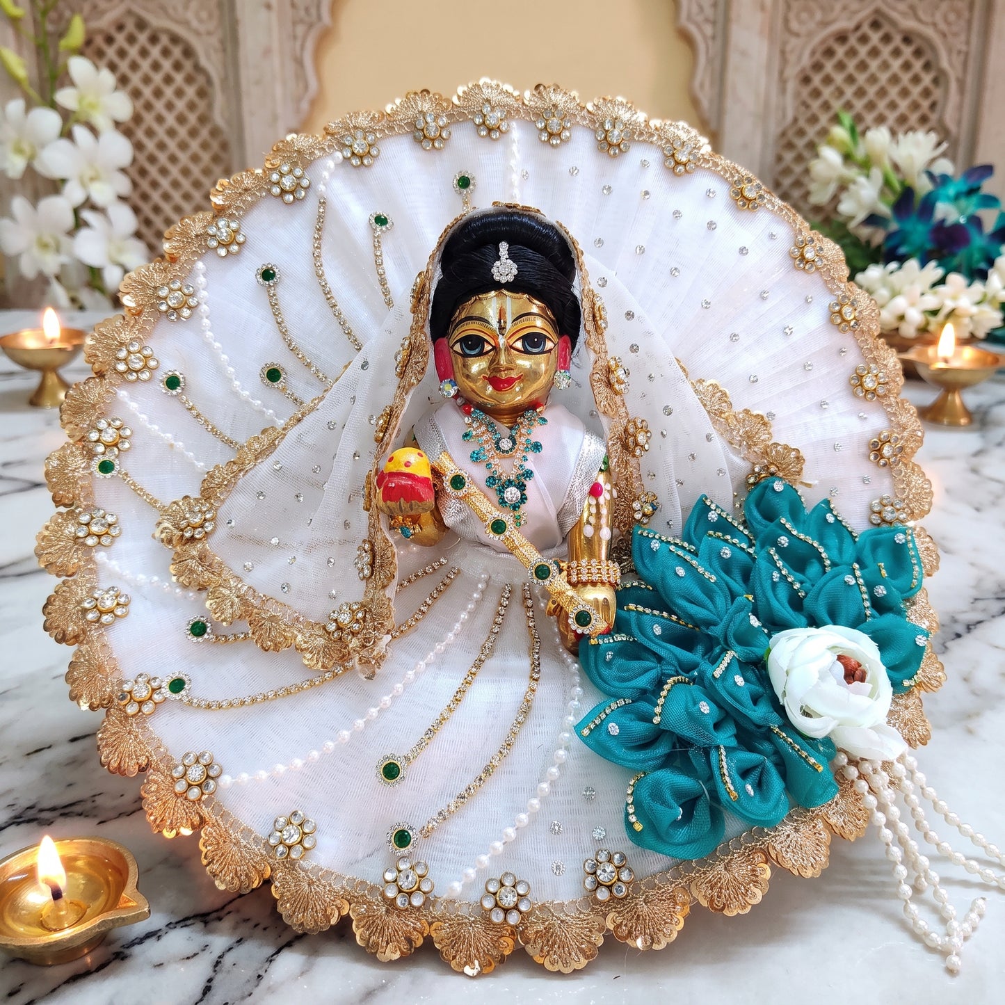 Radha Rani Lehenga with Dupatta, Bansuri and a Surprise Gift
