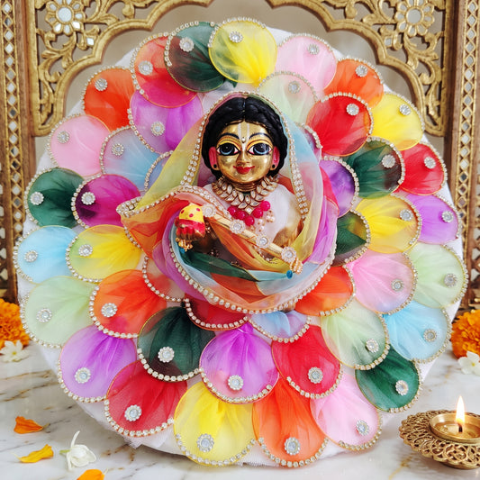 Shree ji Multi Color Petals Dress with Chunri, Bansuri and a Surprise Gift