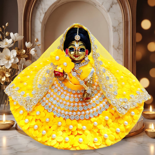 Bal Radha Rani Flower Dress with Dupatta, Bansuri and a Surprise Gift