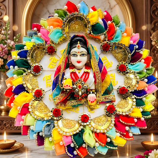 LED Light Two-in-One Radhe Radhe Dress with Chunri, Bansuri and a Surprise Gift