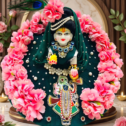 Shreenath ji Style Radha Rani Poshak with Chunri, Bansuri and a Surprise Gift