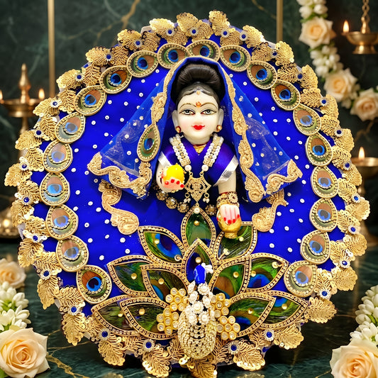 3D Peacock Radha Krishna Dress with Dupatta, Bansuri and a Surprise Gift