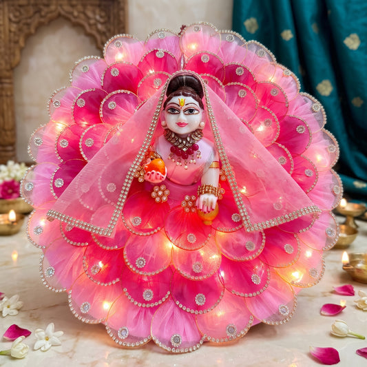 Two-in-One LED Light Shyama ju Dress with Dupatta, Bansuri & Surprise Gift