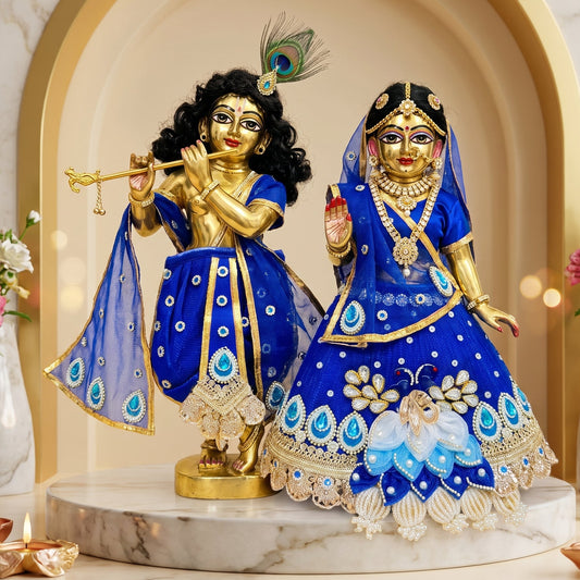 Royal Blue Radha Krishna Dress
