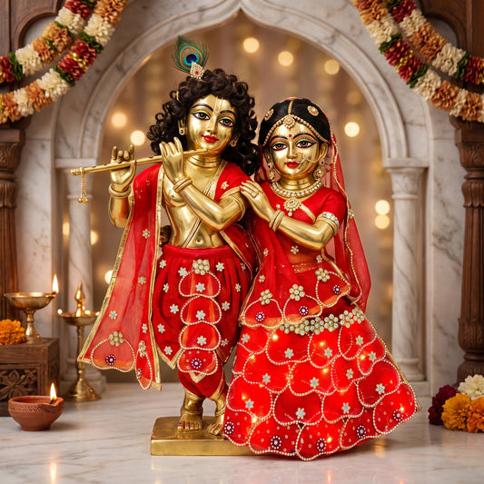 LED Light Radha Krishna Heart Petal Dress