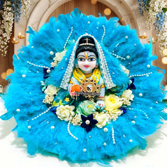 Soft Feather Sky Blue Radha Rani Dress with Chunri, Bansuri and a Surprise Gift